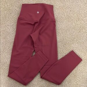 Lululemon Leggings - Pink; lululemon Align™ High-Rise Crop 25"